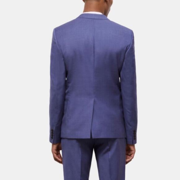 The Kooples Wool Blue Fitted Two Button Closure Suit Blazer Jacket Sz 38 NEW - Picture 2 of 13